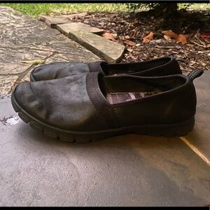 Skechers Air Cooled Memory Foam Black Slip-On Stretch Flex Sneakers Size 9.5
M